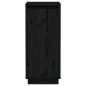 Credenza Nera 31,5x34x75 cm in Legno Massello di Pino Credenza Nera 31,5x34x75 cm in Legno Massello di Pino