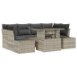 vidaXL Set di divani da giardino 7 pezzi con cuscini grigio chiaro in rattan sintetico vidaXL Set di divani da giardino 7 pezzi con cuscini grigio chiaro in rattan sintetico