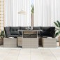 vidaXL Set di divani da giardino 7 pezzi con cuscini grigio chiaro in rattan sintetico vidaXL Set di divani da giardino 7 pezzi con cuscini grigio chiaro in rattan sintetico