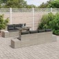 vidaXL Set divani da giardino 8 pezzi con cuscini grigio chiaro in polirattan vidaXL Set divani da giardino 8 pezzi con cuscini grigio chiaro in polirattan