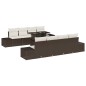 vidaXL Set di Divani da Giardino 7 Pezzi con Cuscini Marroni in Rattan Sintetico vidaXL Set di Divani da Giardino 7 Pezzi con Cuscini Marroni in Rattan Sintetico
