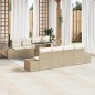 vidaXL Set Giardino 7 Pezzi con Cuscini Beige in Rattan Sintetico vidaXL Set Giardino 7 Pezzi con Cuscini Beige in Rattan Sintetico