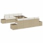 vidaXL Set Giardino 7 Pezzi con Cuscini Beige in Rattan Sintetico vidaXL Set Giardino 7 Pezzi con Cuscini Beige in Rattan Sintetico