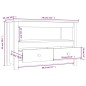 Mobile Porta TV 79x35x52 cm in Legno Massello di Pino Mobile Porta TV 79x35x52 cm in Legno Massello di Pino