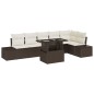 vidaXL Set da Giardino in 7 Pezzi con Cuscini - Rattan Marrone vidaXL Set da Giardino in 7 Pezzi con Cuscini - Rattan Marrone