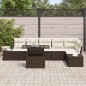 vidaXL Set da Giardino in 7 Pezzi con Cuscini - Rattan Marrone vidaXL Set da Giardino in 7 Pezzi con Cuscini - Rattan Marrone