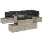 vidaXL Set di divani da giardino 9 pezzi con cuscini grigio chiaro in polirattan vidaXL Set di divani da giardino 9 pezzi con cuscini grigio chiaro in polirattan