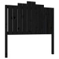Testiera per Letto Nera 106x4x110 cm in Legno Massello di Pino Testiera per Letto Nera 106x4x110 cm in Legno Massello di Pino