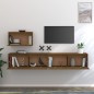 Mobili Porta TV 3 pz Miele in Legno Massello di Pino Mobili Porta TV 3 pz Miele in Legno Massello di Pino
