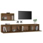 Mobili Porta TV 3 pz Miele in Legno Massello di Pino Mobili Porta TV 3 pz Miele in Legno Massello di Pino