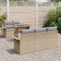 vidaXL Set di divani da giardino 6 pezzi con cuscini beige in rattan sintetico vidaXL Set di divani da giardino 6 pezzi con cuscini beige in rattan sintetico
