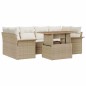 vidaXL Set da giardino in rattan composito da 7 pezzi con cuscini beige vidaXL Set da giardino in rattan composito da 7 pezzi con cuscini beige