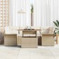 vidaXL Set da giardino in rattan composito da 7 pezzi con cuscini beige vidaXL Set da giardino in rattan composito da 7 pezzi con cuscini beige