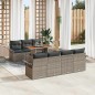 vidaXL Set di Divani da Giardino 8 Pezzi con Cuscini Grigi in Rattan Sintetico vidaXL Set di Divani da Giardino 8 Pezzi con Cuscini Grigi in Rattan Sintetico
