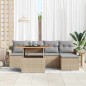 vidaXL Set Giardino 6 Pezzi con Cuscini in Rattan Sintetico Beige. vidaXL Set Giardino 6 Pezzi con Cuscini in Rattan Sintetico Beige.