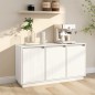 Credenza Bianca 111x34x60 cm in Legno Massello di Pino Credenza Bianca 111x34x60 cm in Legno Massello di Pino