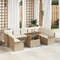 vidaXL Set da giardino di 10 pezzi della con cuscini in rattan sintetico beige vidaXL Set da giardino di 10 pezzi della con cuscini in rattan sintetico beige