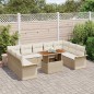 vidaXL Set da giardino di 10 pezzi della con cuscini in rattan sintetico beige vidaXL Set da giardino di 10 pezzi della con cuscini in rattan sintetico beige