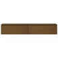 vidaXL Pensili 2 pz Marrone ambra 100x30x35 cm Legno Massello di Pino vidaXL Pensili 2 pz Marrone ambra 100x30x35 cm Legno Massello di Pino