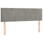 Testiere 2 pz Grigio Chiaro 72x5x78/88 cm in Velluto Testiere 2 pz Grigio Chiaro 72x5x78/88 cm in Velluto