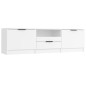 Mobile Porta TV Bianco 140x35x40 cm in Legno Multistrato Mobile Porta TV Bianco 140x35x40 cm in Legno Multistrato