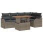 vidaXL Set da giardino di 6 pezzi con cuscini in rattan polietileno grigio. vidaXL Set da giardino di 6 pezzi con cuscini in rattan polietileno grigio.