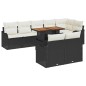 vidaXL Set da giardino di 9 pezzi con cuscini in rattan sintetico nero