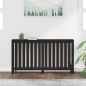Copertura Termosifone Nera 153x19x84 cm Legno Massello di Pino Copertura Termosifone Nera 153x19x84 cm Legno Massello di Pino