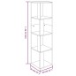 Scaffale Angolare Rovere Fumo 33x33x132 cm Legno Multistrato Scaffale Angolare Rovere Fumo 33x33x132 cm Legno Multistrato