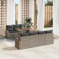 vidaXL Set di divani da giardino da 8 pezzi con cuscini grigi in rattan vidaXL Set di divani da giardino da 8 pezzi con cuscini grigi in rattan