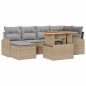 vidaXL Set di divani da giardino con cuscini beige in rattan sintetico, 7 pezzi vidaXL Set di divani da giardino con cuscini beige in rattan sintetico, 7 pezzi