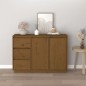 Credenza Marrone Miele 111x34x75 cm in Legno Massello di Pino Credenza Marrone Miele 111x34x75 cm in Legno Massello di Pino