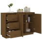 Credenza Marrone Miele 111x34x75 cm in Legno Massello di Pino Credenza Marrone Miele 111x34x75 cm in Legno Massello di Pino