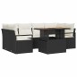vidaXL Set di divani da giardino 7 pezzi di con cuscini in rattan sintetico nero vidaXL Set di divani da giardino 7 pezzi di con cuscini in rattan sintetico nero