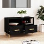 Mobile Porta TV Nero 80x36x50 cm in Legno Multistrato Mobile Porta TV Nero 80x36x50 cm in Legno Multistrato