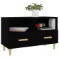 Mobile Porta TV Nero 80x36x50 cm in Legno Multistrato Mobile Porta TV Nero 80x36x50 cm in Legno Multistrato