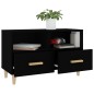 Mobile Porta TV Nero 80x36x50 cm in Legno Multistrato Mobile Porta TV Nero 80x36x50 cm in Legno Multistrato