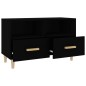 Mobile Porta TV Nero 80x36x50 cm in Legno Multistrato Mobile Porta TV Nero 80x36x50 cm in Legno Multistrato