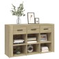 Credenza Rovere Sonoma 100x30x59,5 cm in Legno Multistrato Credenza Rovere Sonoma 100x30x59,5 cm in Legno Multistrato