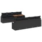 vidaXL Set di divani da giardino 7 pezzi con cuscini in polirattan nero vidaXL Set di divani da giardino 7 pezzi con cuscini in polirattan nero