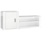 Scarpiera Bianco Lucido 130x35x54 cm in Legno Multistrato Scarpiera Bianco Lucido 130x35x54 cm in Legno Multistrato