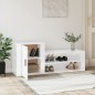 Scarpiera Bianco Lucido 130x35x54 cm in Legno Multistrato Scarpiera Bianco Lucido 130x35x54 cm in Legno Multistrato