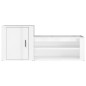 Scarpiera Bianco Lucido 130x35x54 cm in Legno Multistrato Scarpiera Bianco Lucido 130x35x54 cm in Legno Multistrato