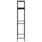 Rastrelliera per Bagno a 2 Livelli Nera 53,5x28x143 cm Ferro Rastrelliera per Bagno a 2 Livelli Nera 53,5x28x143 cm Ferro