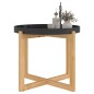 Tavolino Nero 53x53x43,5cm Legno Multistrato e Massello di Pino Tavolino Nero 53x53x43,5cm Legno Multistrato e Massello di Pino