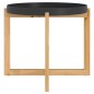 Tavolino Nero 53x53x43,5cm Legno Multistrato e Massello di Pino Tavolino Nero 53x53x43,5cm Legno Multistrato e Massello di Pino