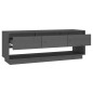 Mobile Porta TV Grigio 110,5x34x40 cm in Legno Massello di Pino Mobile Porta TV Grigio 110,5x34x40 cm in Legno Massello di Pino