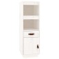 Credenza Bianca 34x40x108,5 cm in Legno Massello di Pino Credenza Bianca 34x40x108,5 cm in Legno Massello di Pino