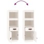 Credenza Bianca 34x40x108,5 cm in Legno Massello di Pino Credenza Bianca 34x40x108,5 cm in Legno Massello di Pino