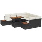 vidaXL Set divano da giardino 9 pezzi con cuscini in rattan plastico nero vidaXL Set divano da giardino 9 pezzi con cuscini in rattan plastico nero